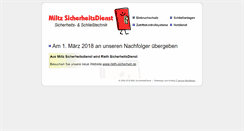 Desktop Screenshot of miltz-sicherheit.de